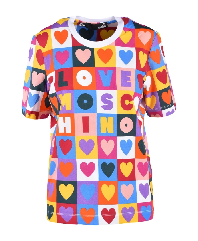 

Красочная женская футболка Love Moschino, мультиколор