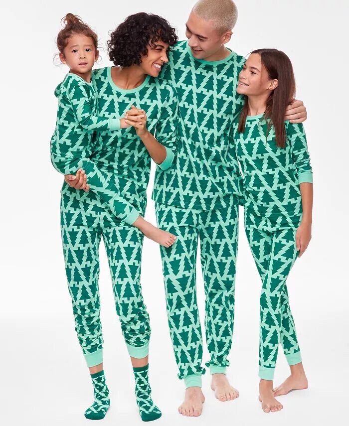 

Пижамный комплект в тон Trees Family Pajamas, зеленый