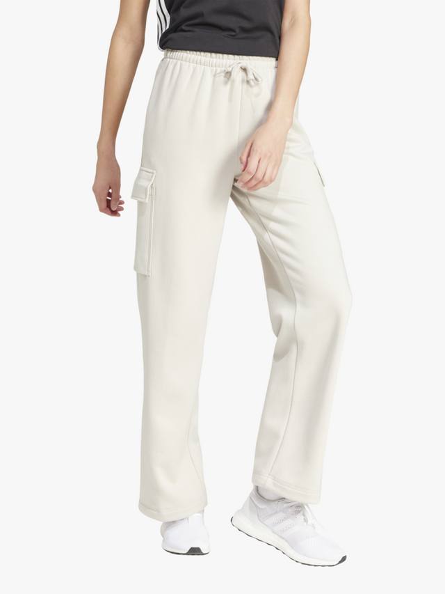 

Женские брюки-карго из линейного флиса essentials adidas, цвет Wonder Alum/White