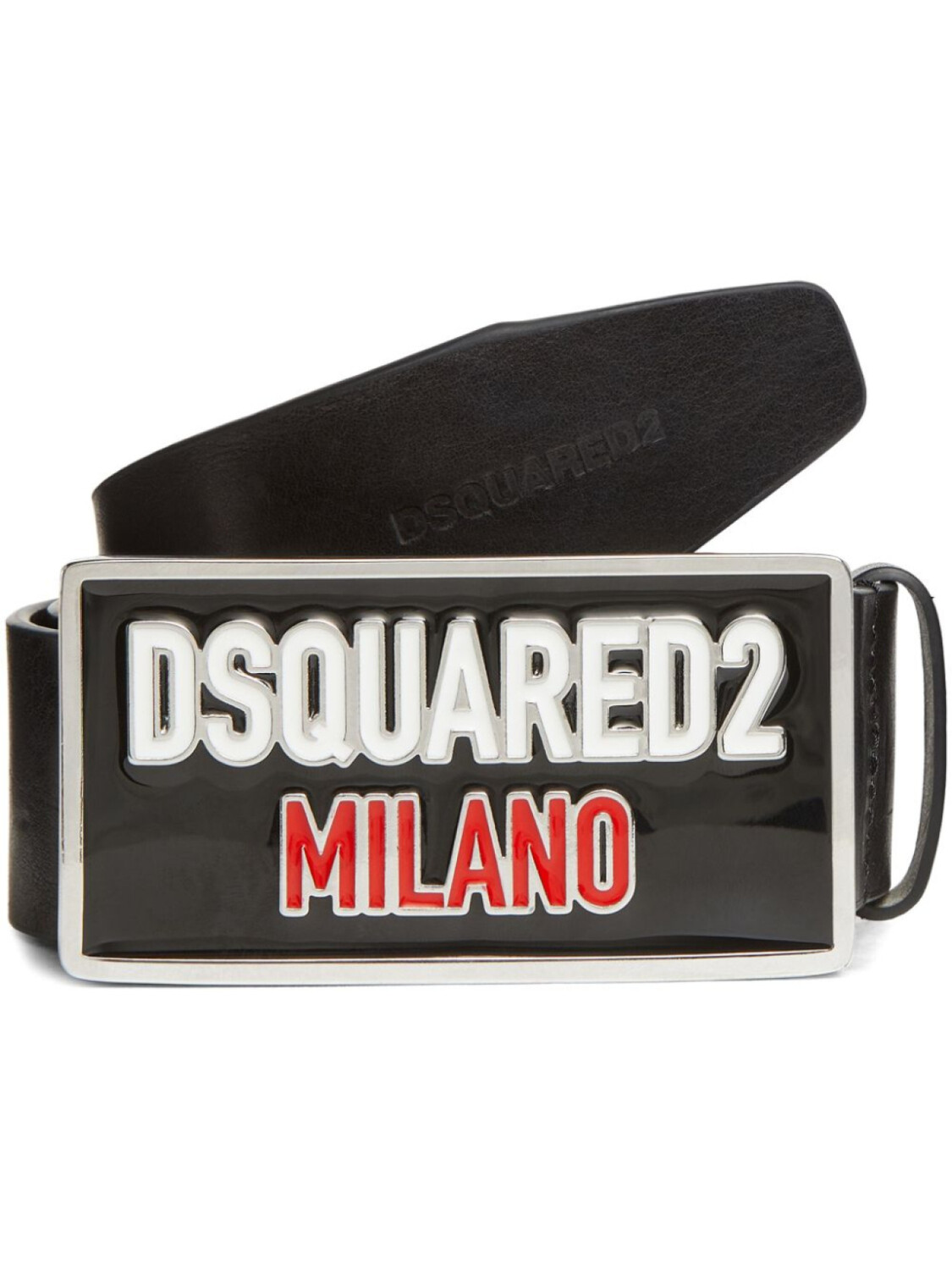 

DSQUARED2 ремень с пряжкой-логотипом, черный