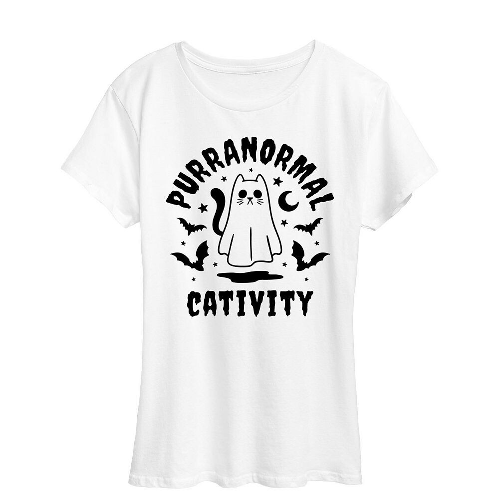 

Женская футболка Purranormal Cativity Halloween Licensed Character, белый