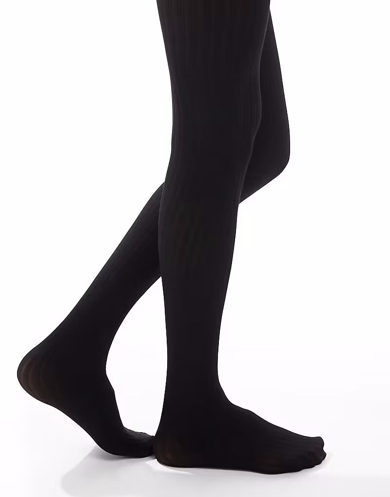 

Колготки в рубчик ASOS DESIGN черного цвета
