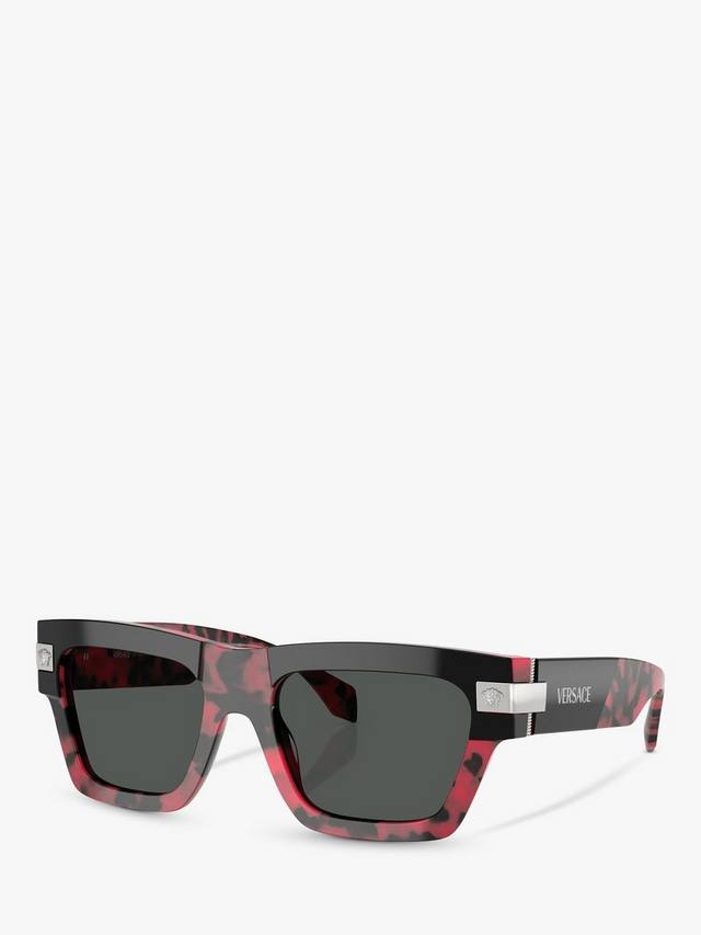 

Мужские солнцезащитные очки в d-образной оправе ve4464 Versace, цвет Black on Red Havana/Grey