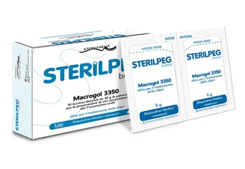 

Sterilfarma Sterilpeg Macrogo Лечение запоров 10 пакетиков