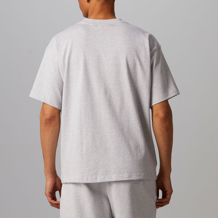 Футболка adidas x Pharrell Humanrace Small Logo T-Shirt 'White', серый — фото 3