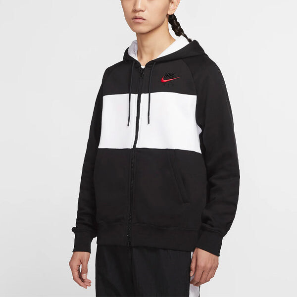 Толстовка men's air full-length zipper cardigan fleece black Nike, черный — фото 3