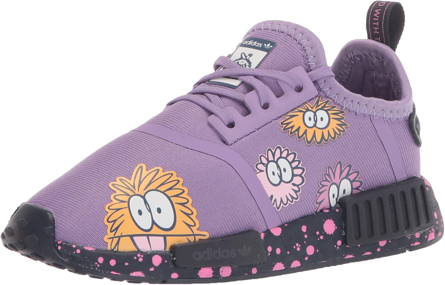 

Кроссовки adidas Unisex-Child NMDr1 C (для маленьких детей), белый/синий/фиолетовый