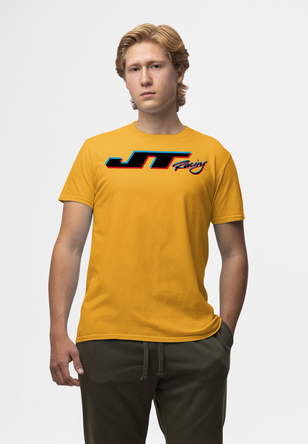 

Футболка с принтом JT RACING 3D LOGO Henry Tiger, горчично-желтый