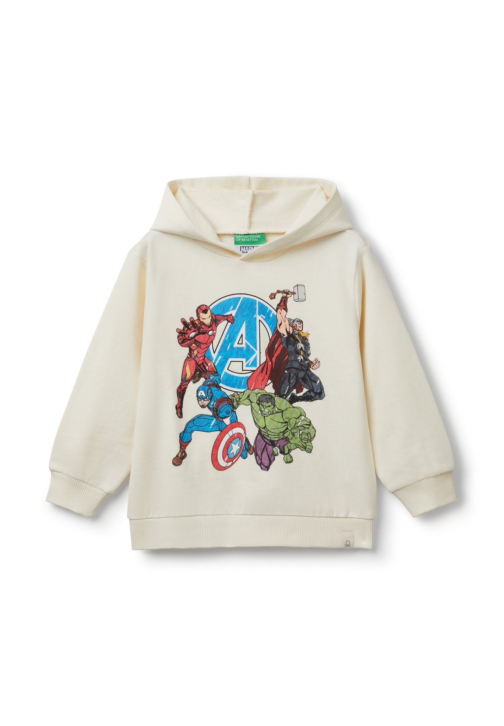 

Толстовка AVENGERS MARVEL con cappuccio United Colors of Benetton, белый