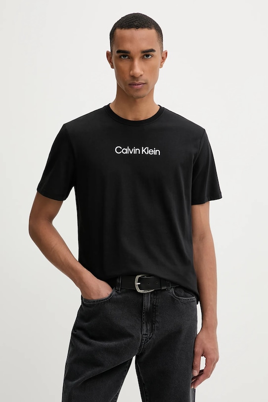 

Хлопковая футболка Calvin Klein, черный