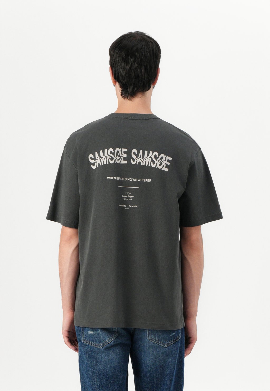 

Футболка с принтом SWIRL UNISEX Samsøe Samsøe, серый