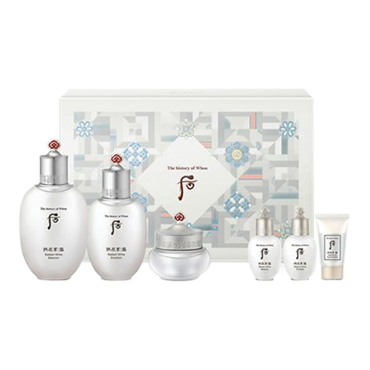 The History Of Whoo Gongchen Enjoy Snow Radiance White набор для ухода за кожей успокаивающий увлажняющий 6 предметов — фото 2