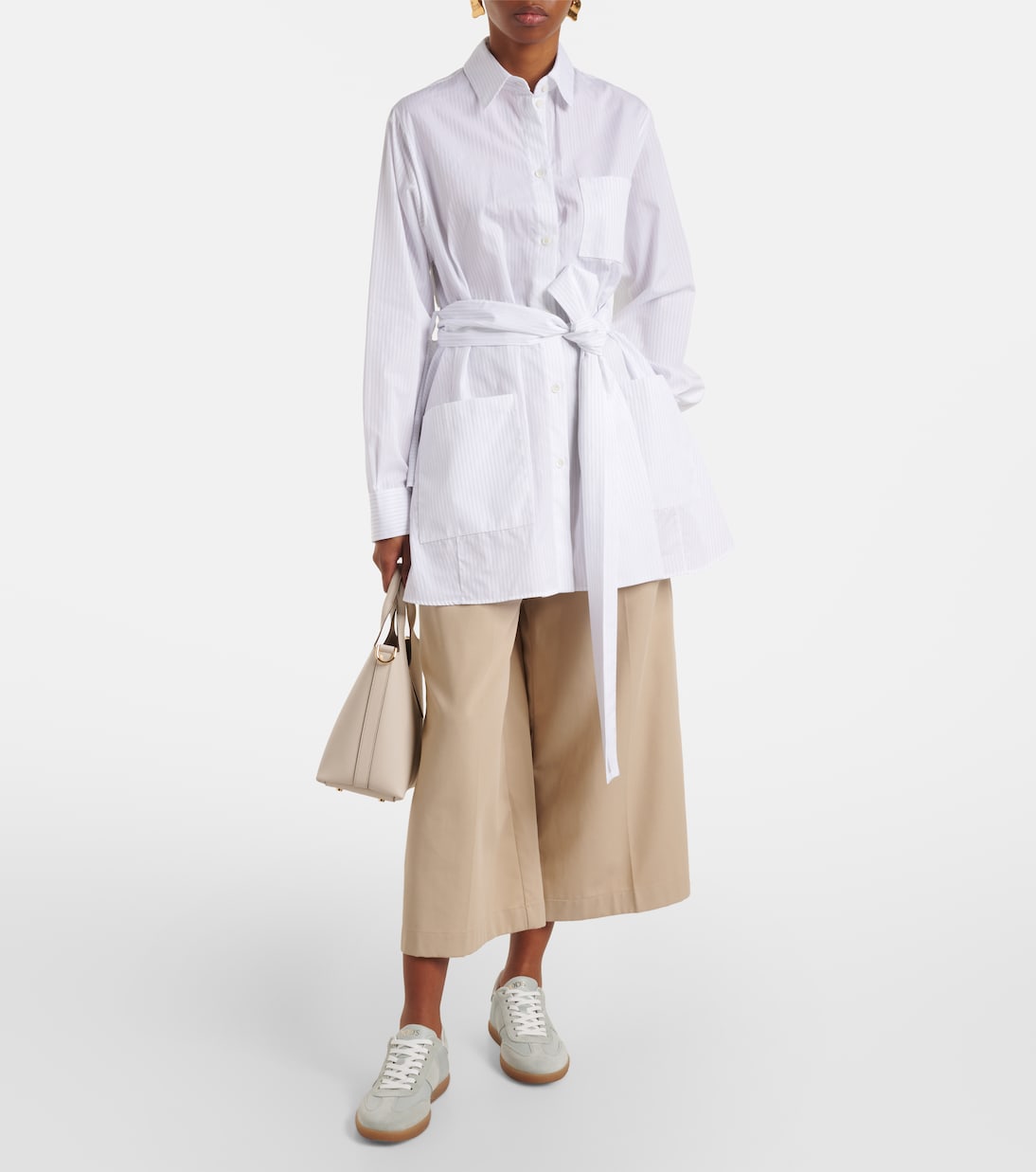 Замшевые кроссовки с логотипом Tod's, Grigio Medio + Cromo Chiaro — фото 3