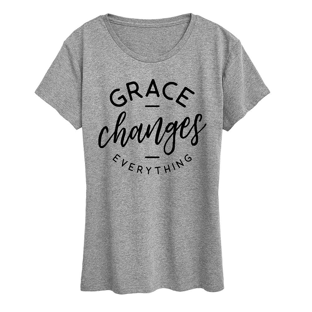 

Женская футболка с рисунком Grace Changes Everything Licensed Character, цвет Heather Gray