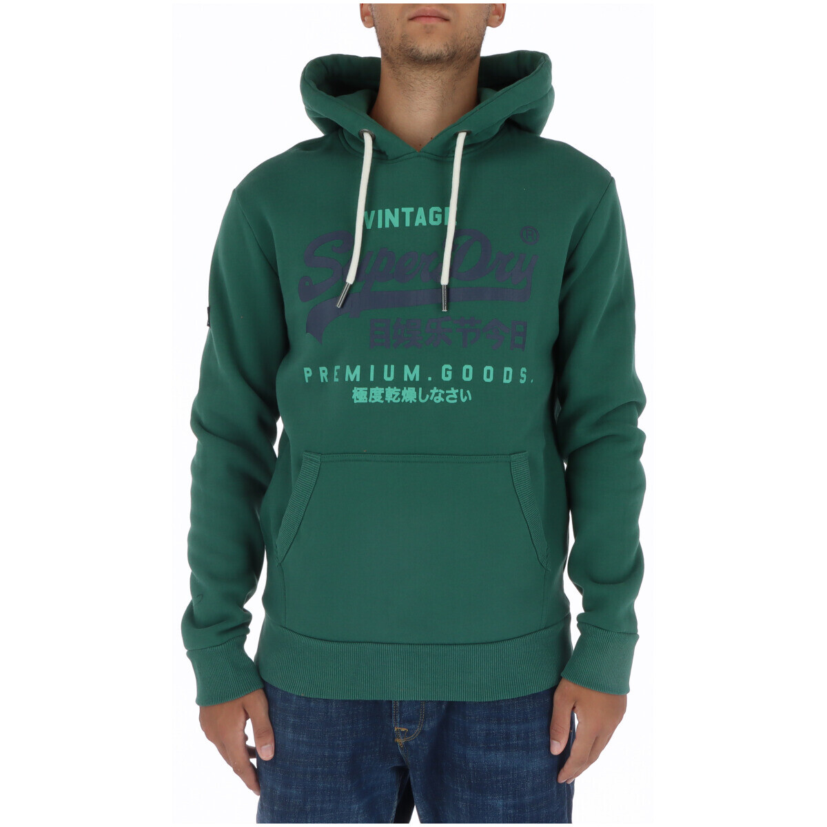 

Толстовка мужская Superdry. с принтом, зеленый