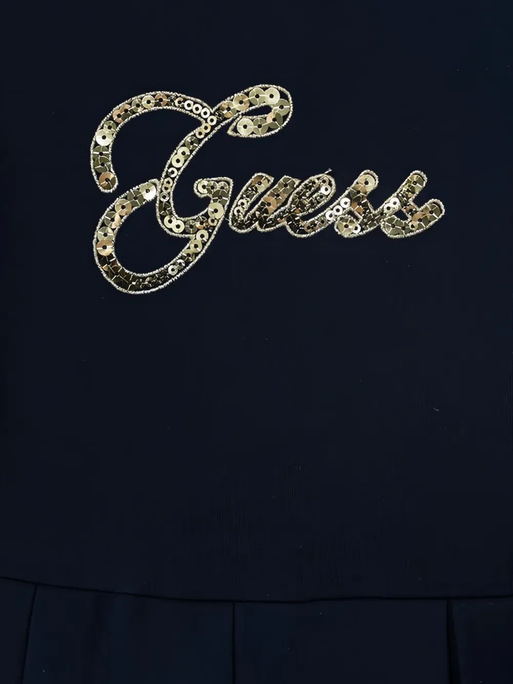 Платье с плиссировкой и пайетками Guess Kids, синий — фото 3
