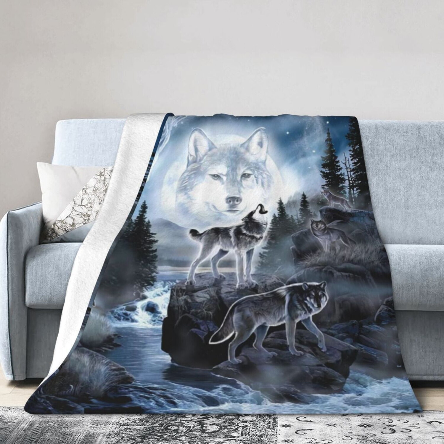 

Одеяло с волком Kaxxcow 60 "X 50", черный