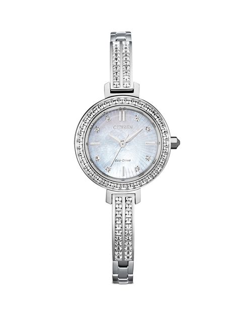 

Часы Eco Drive Silhouette с кристаллами, 25 мм Citizen, цвет White