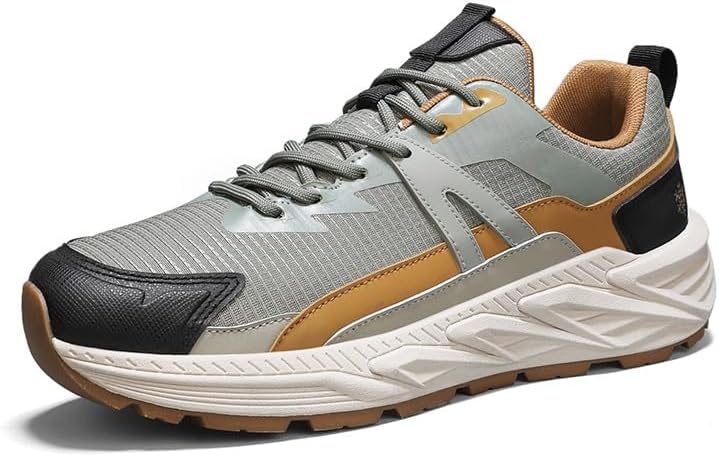 

Мужские повседневные дышащие спортивные кроссовки на шнуровке с круглым носком и толстой подошвой, нескользящая обувь, подходящая для ходьбы и повседневной носки Igzbibg, зеленый