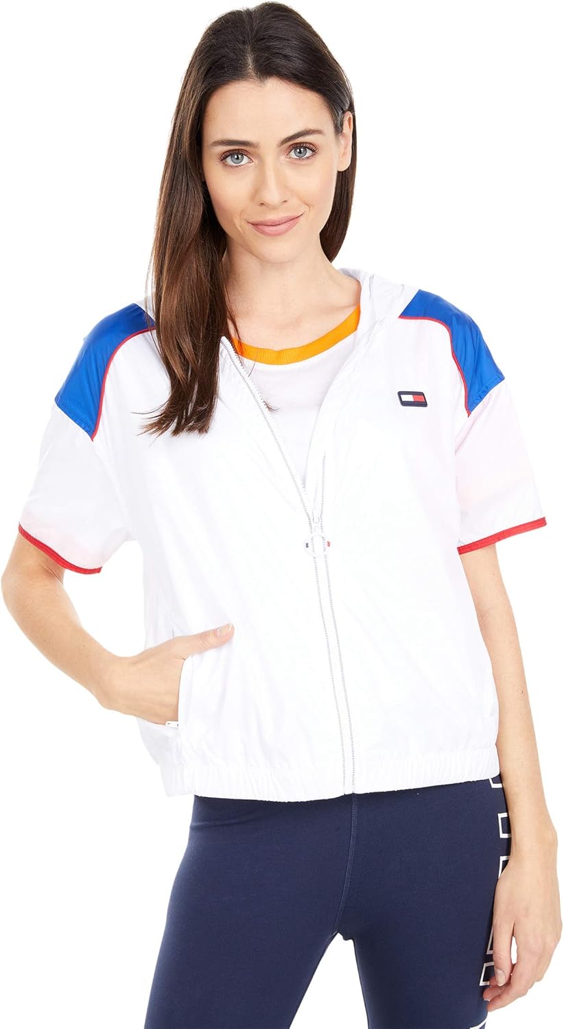 

Женская ветровка на молнии с длинным рукавом от Tommy Hilfiger, White