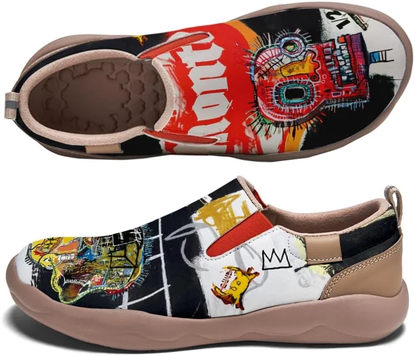 Мокасины мужские повседневные, легкие, slip-on, с рисунком Basquiat Pattern-05 Solepulse — фото 3