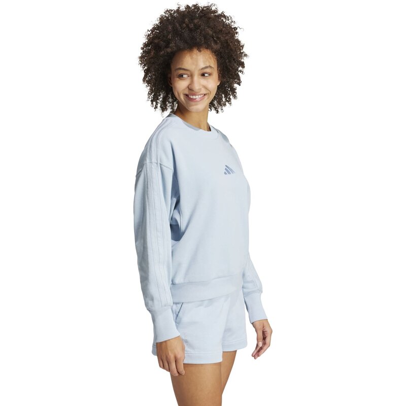 Толстовка all szn french terry 3-stripes loose Adidas, цвет wonblu — фото 4