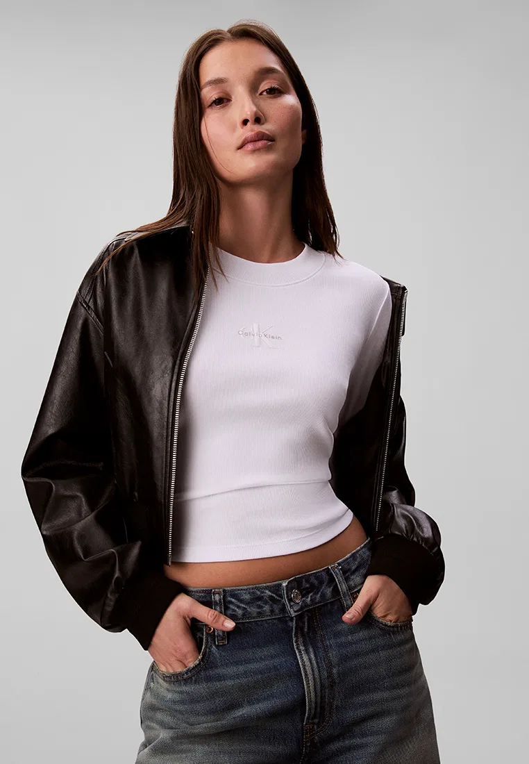 Футболка, Monogram, Calvin Klein Jeans, белый — фото 4