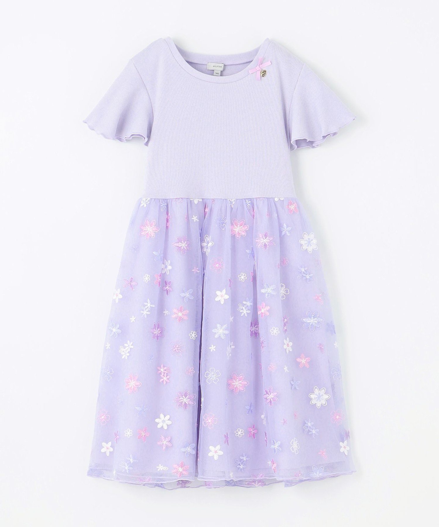 Платье из вышитого тюля ANY KIDS, Lavender [082] — фото 4