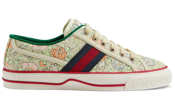 Кроссовки liberty of london x tennis 1977 'floral - mint green' Gucci, зеленый — фото 4