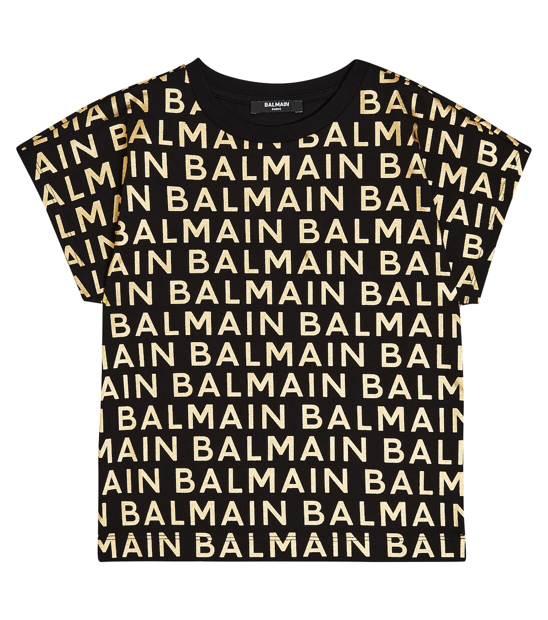 

Хлопковая футболка с логотипом Balmain, черный