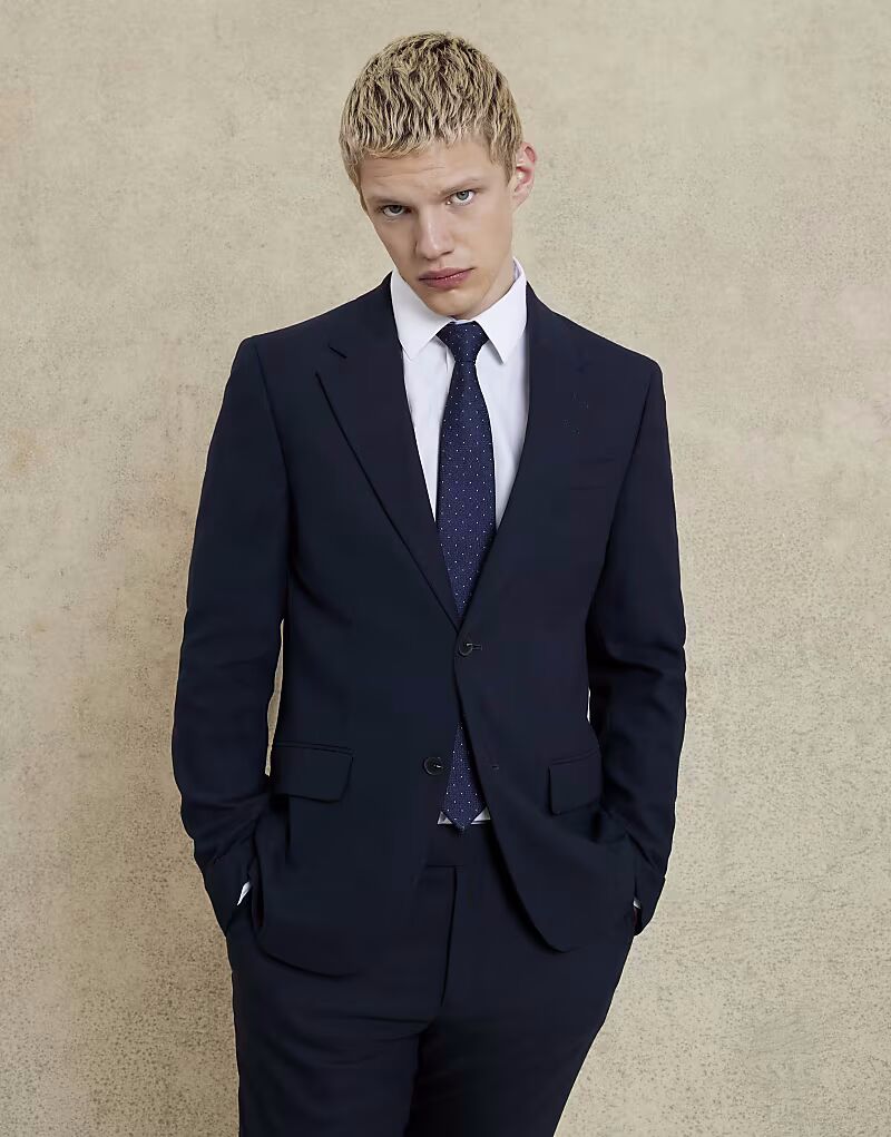 

Пиджак River Island slim в темно-синем цвете