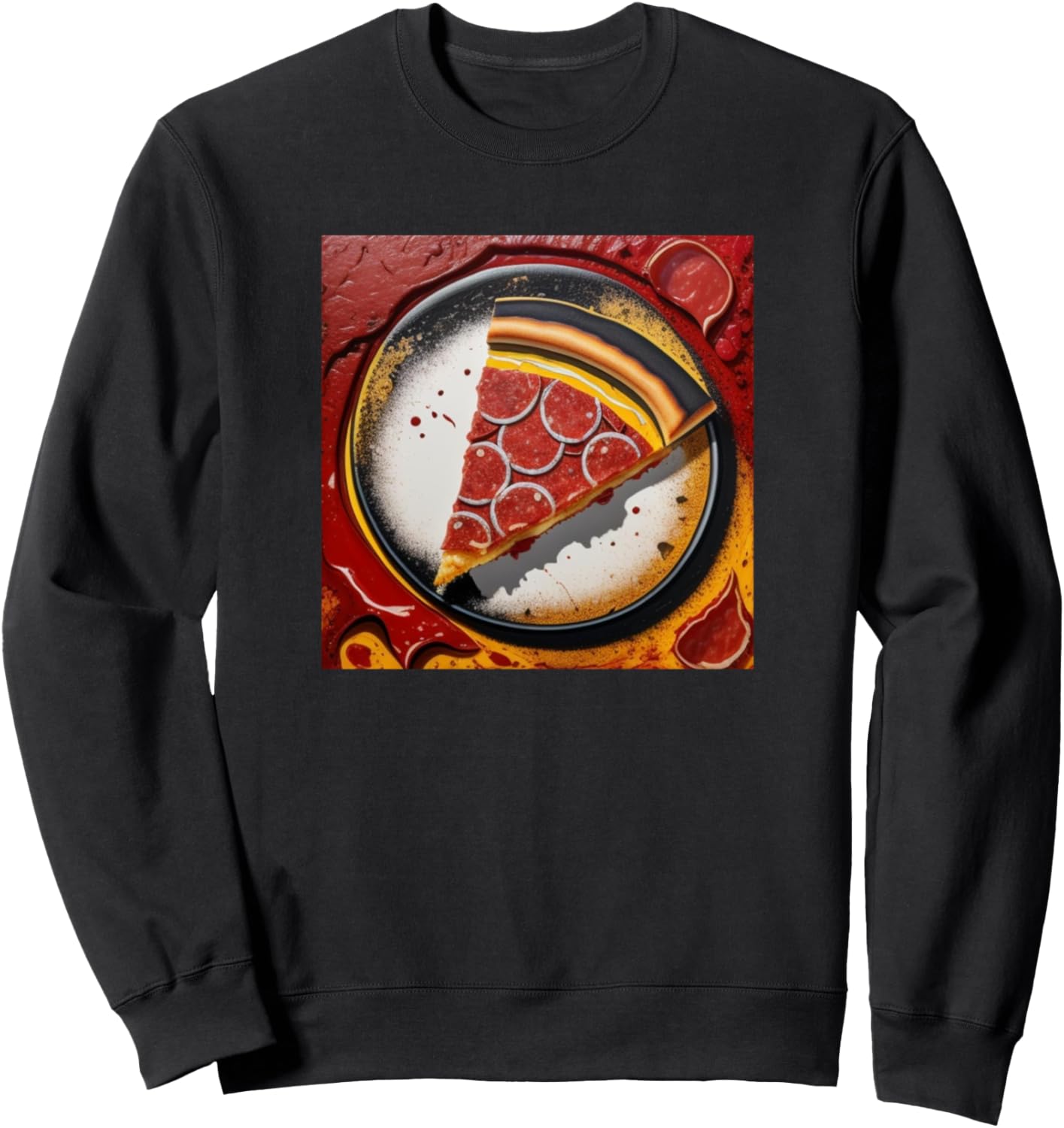 

Яркая толстовка для любителей пиццы Pizza - Food Men Women Kids Boys Girls Gift, черный