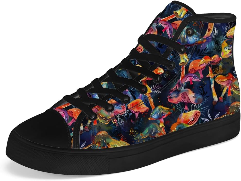 

Кеды на высокой подошве Chebing с принтом гриба для мужчин и женщин, кеды на шнуровке, повседневная обувь, подарок для папы и мамы, синий