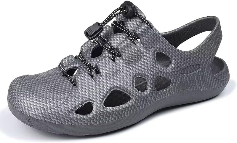 

Мужские легкие спортивные сандалии с закрытым носком для лета, прогулок на пляже и на улице Zonkacen, серый