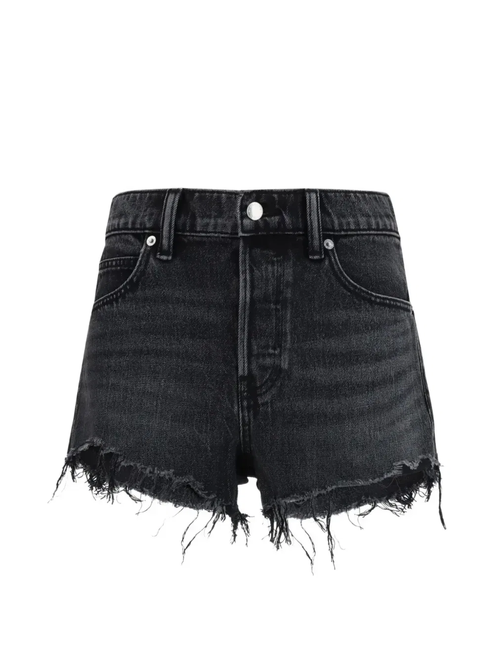 Шорты с кристаллами и бахромой Alexander Wang, черный