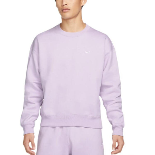Толстовка Men's Nike Lab Fleece Crew Solid Color Plush Stay Warm Sports Round Neck Pullover Pink, мультиколор — фото 2
