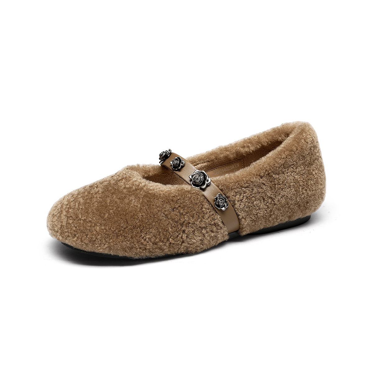 GOLDLION Коричневые женские балетки Мэри Джейн, цвет Brown — фото 2