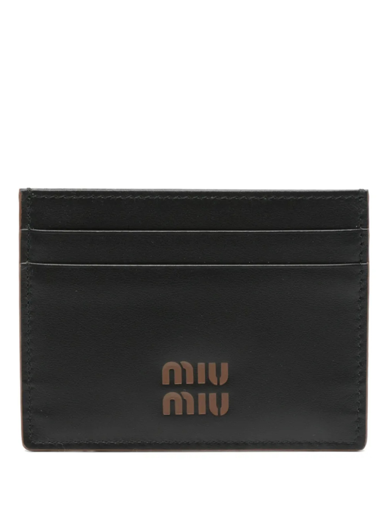 

Miu Miu картхолдер с тисненым логотипом, черный
