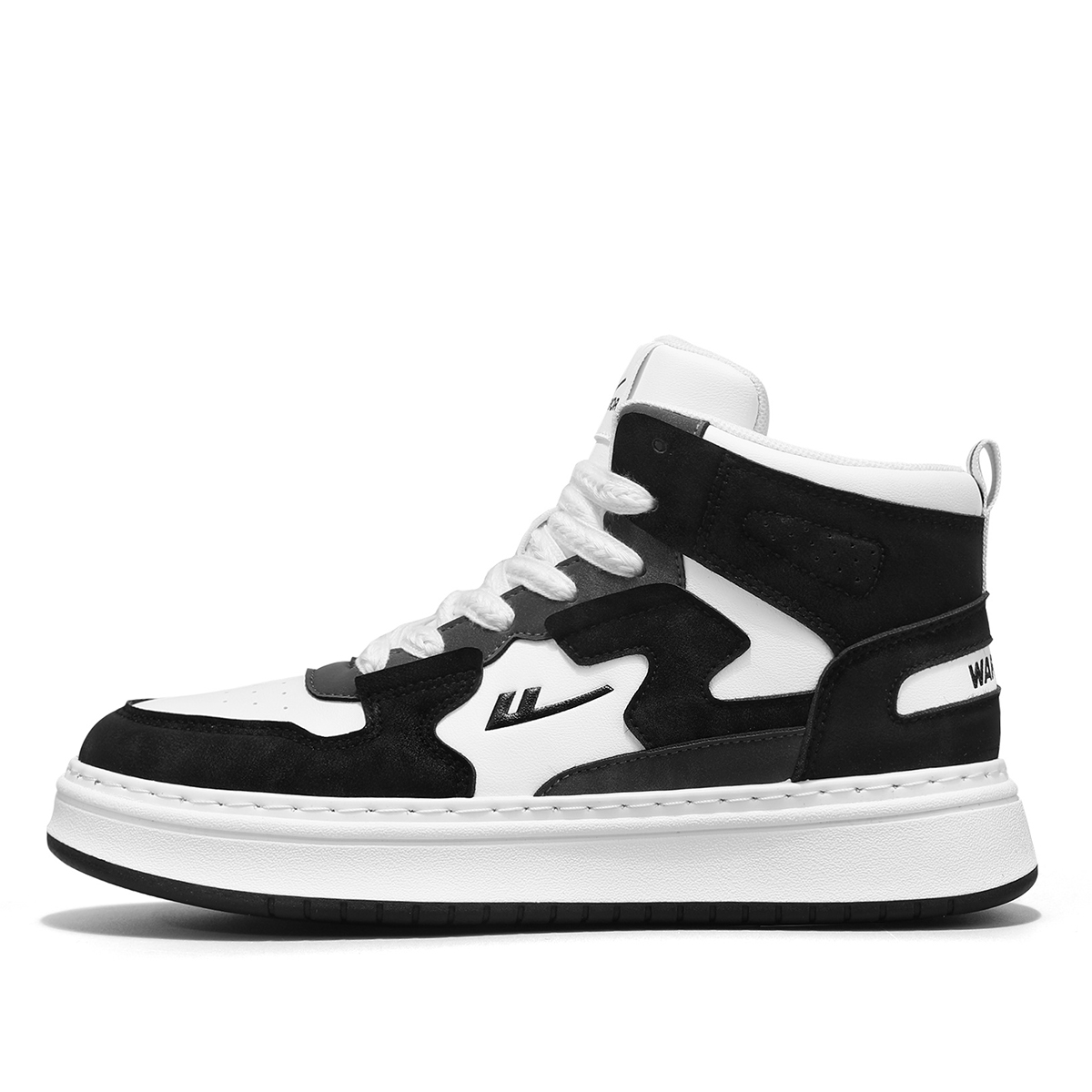 

Кроссовки WARRIOR Skateboarding Shoes Men High-top Beige/black, бежевый/черный