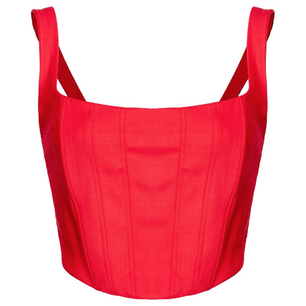 

Красные полиэстеровые топ и футболка Pinko