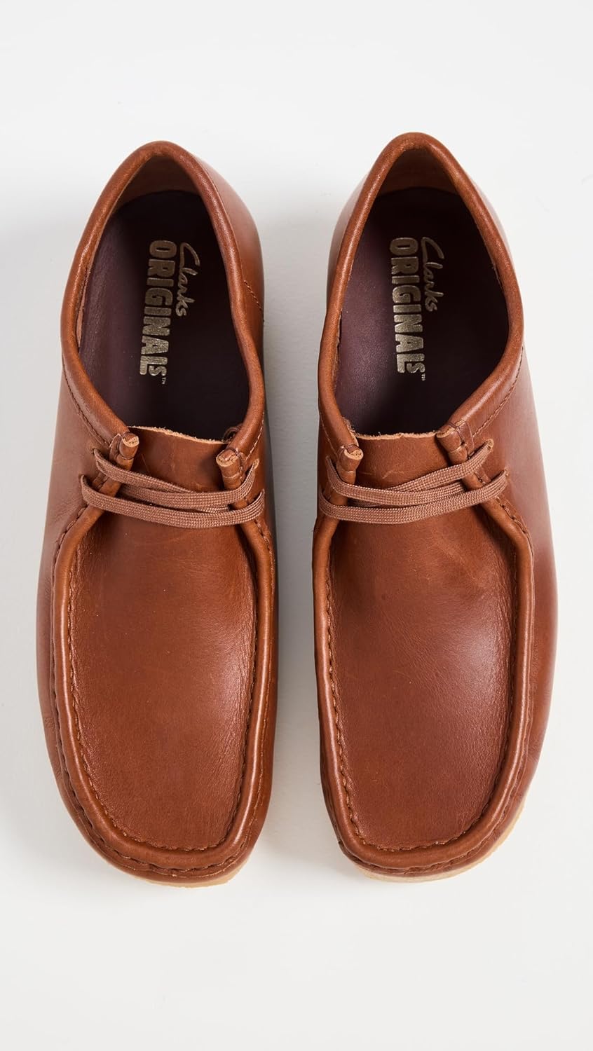 Мужские кожаные туфли Clarks Wallabee, светло-коричневый — фото 4
