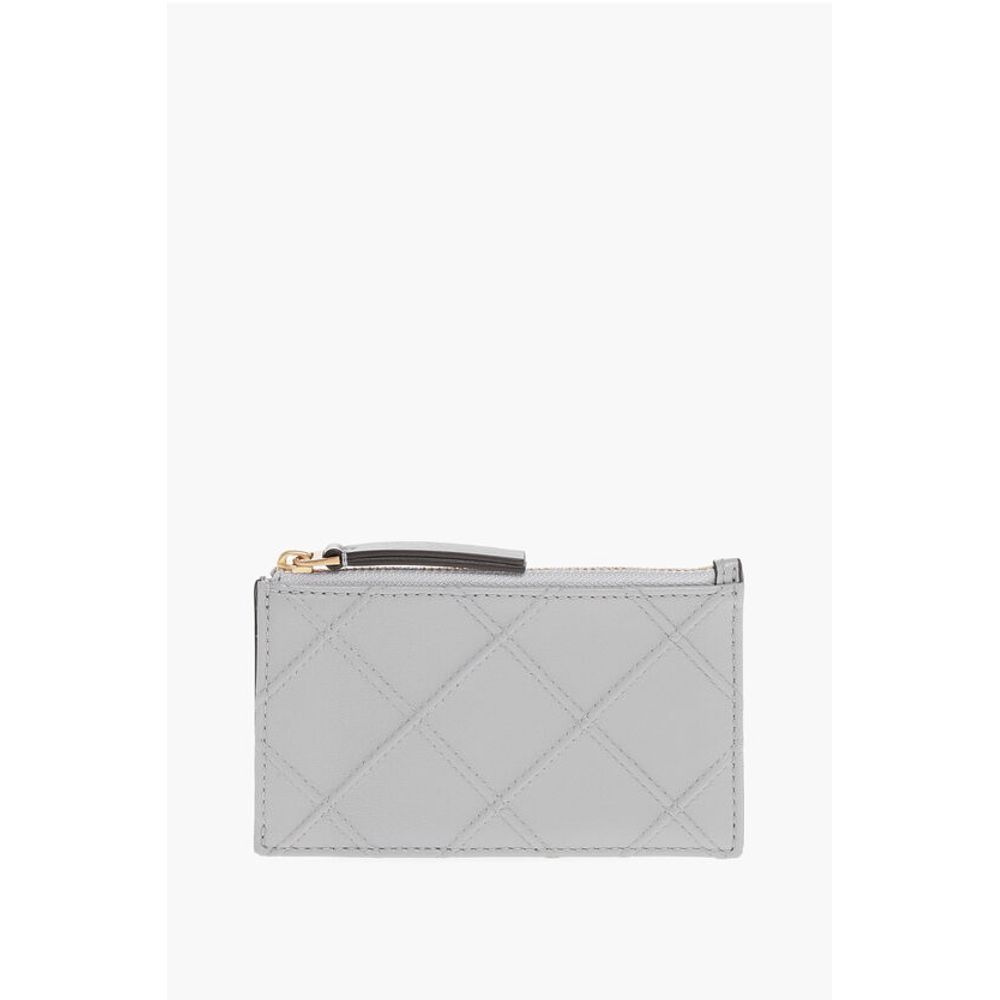 

Кожаный держатель для карт FLEMING Tory Burch, серый