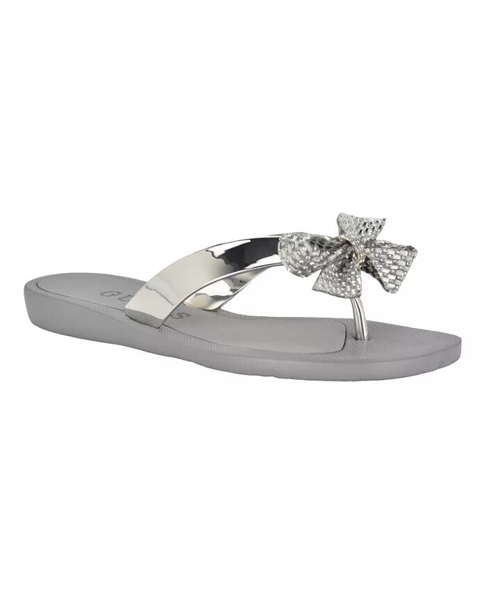 Женские сандалии Tata Eva Fashion с бантом GUESS, серебряный