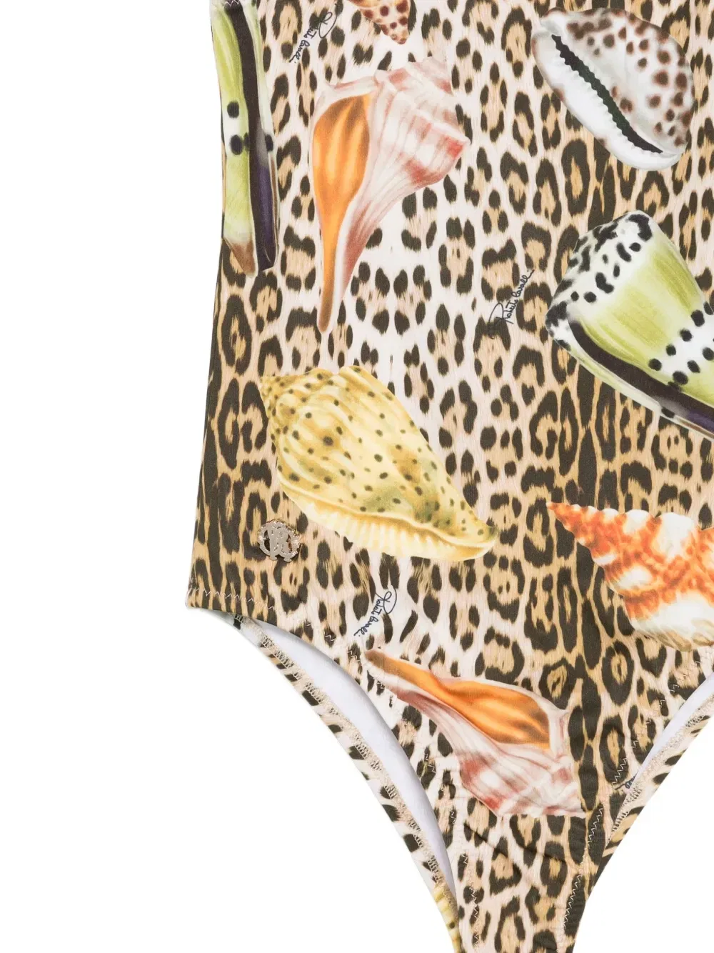 Купальник с леопардовым принтом Roberto Cavalli Junior, бежевый — фото 3