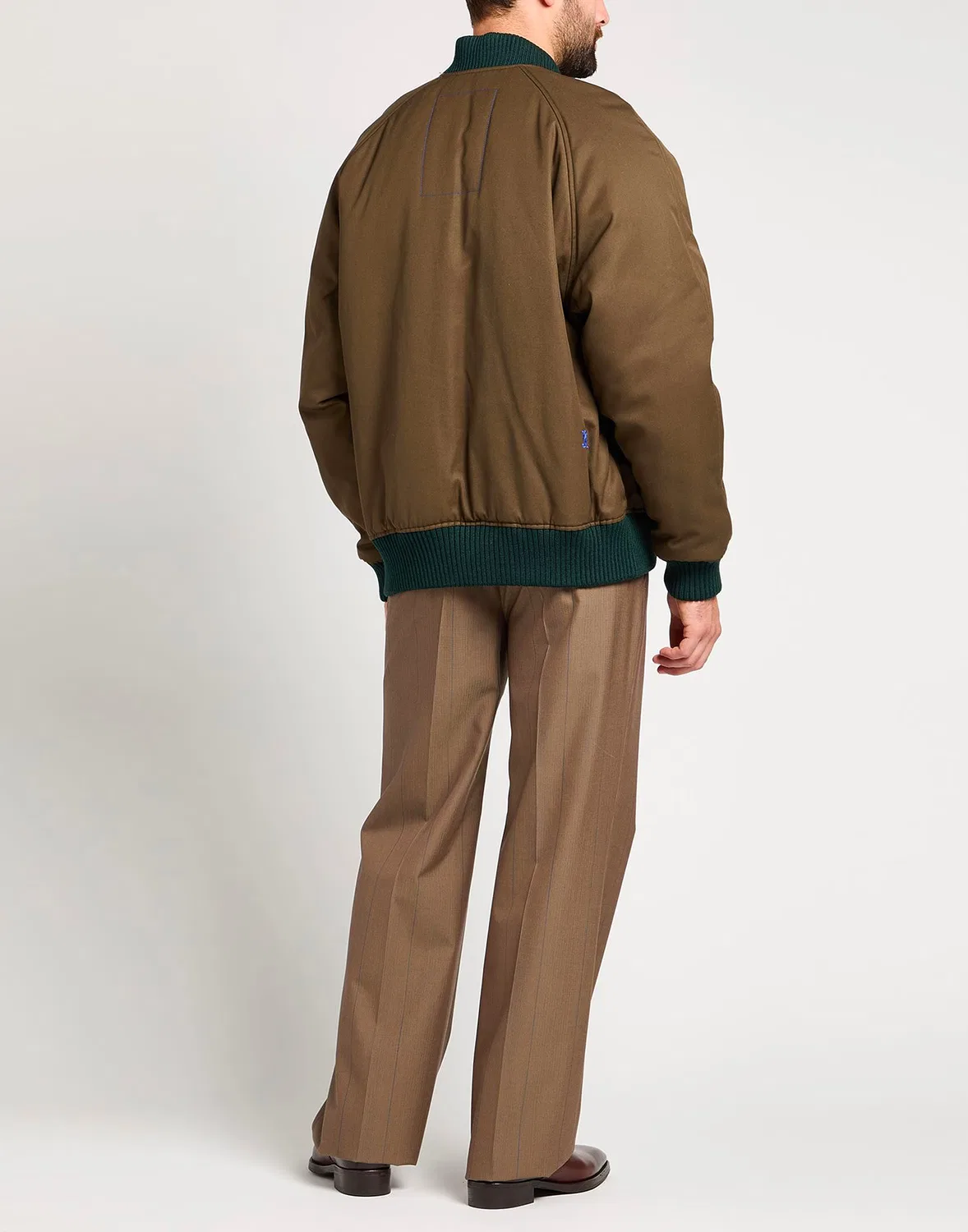Куртка-бомбер BURBERRY двуцветная, мужская, коричневый — фото 3