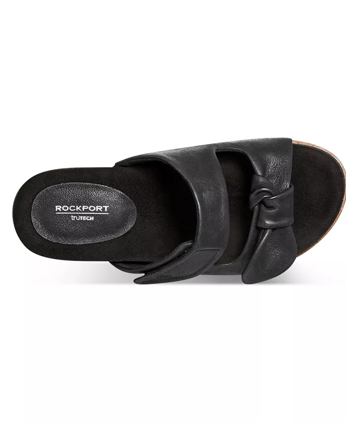 Женские сандалии Zova Open Toe Casual Flat Rockport, коричневый/бежевый — фото 4