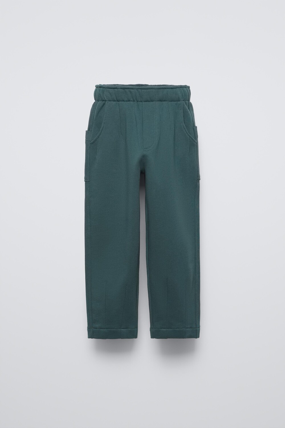 

Брюки из флиса с защипками balloon ZARA, зеленый