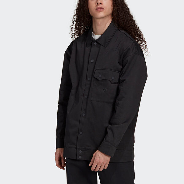 Куртка adidas originals C Twill Jkt Sports Jacket Black, черный — фото 3