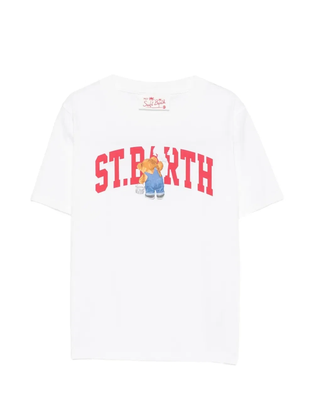 Футболка Denver Jr с логотипом Mc2 Saint Barth Kids, белый
