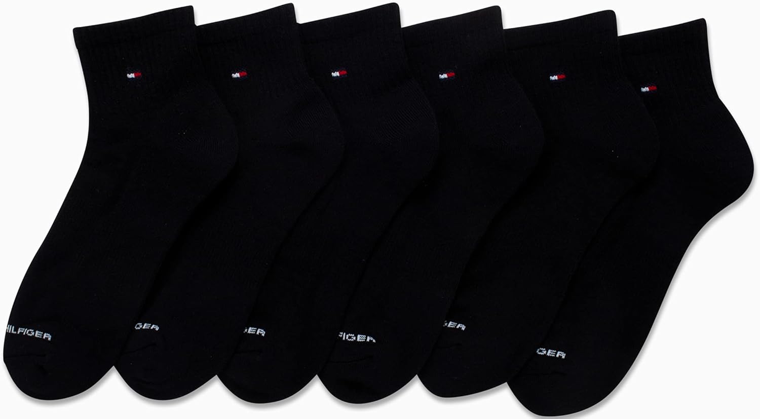 Мужские дышащие носки Tommy Hilfiger с мягкой подошвой - 6 шт., Black — фото 4